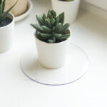 Sous-verre rond brillance